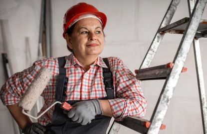 escada tesoura obra